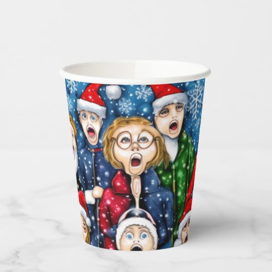 クリスマス・カロリング 紙コップ (左)
