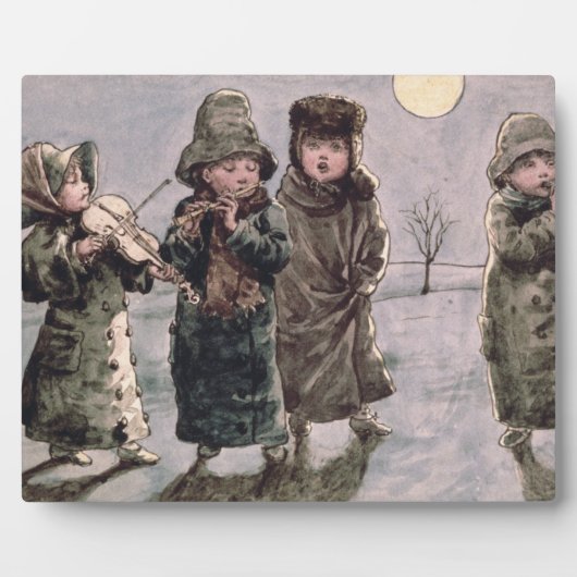 クリスマス・カロリング(紙付き) フォトプラーク (正面)