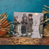 クリスマス・カロリング(紙付き) フォトプラーク (側面)