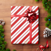 クリスマス カンデイ ケイン 赤 ストライプ オーダーメイド ゴールド テキスト ラッピングペーパー