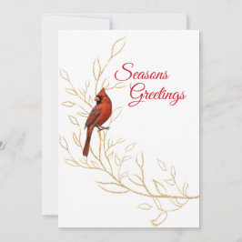 クリスマス カーディナル フラット ホリデー カード