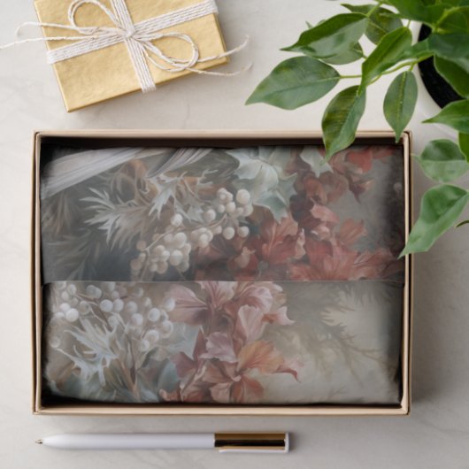 クリスマス カーディナル ホリー ベリー ウィンター デコパージュ 薄葉紙 (ギフト)