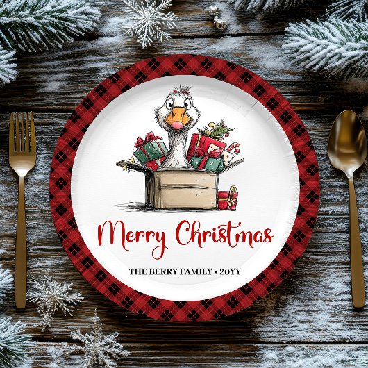 クリスマス カートゥーン ガチョウ 冗談 プレート