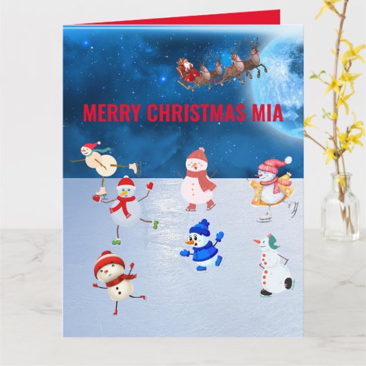 クリスマス カード (黄色い花)