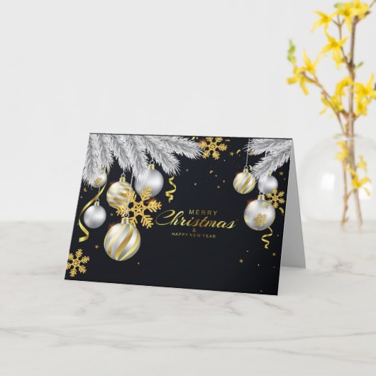 クリスマス カード (黄色い花)