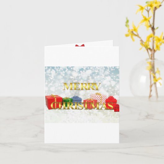 クリスマス カード (黄色い花)