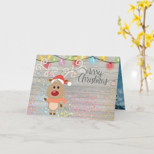 クリスマス カード (黄色い花)