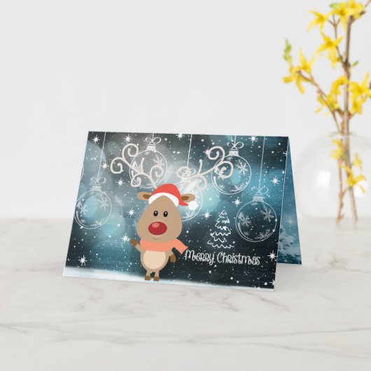 クリスマス カード (黄色い花)