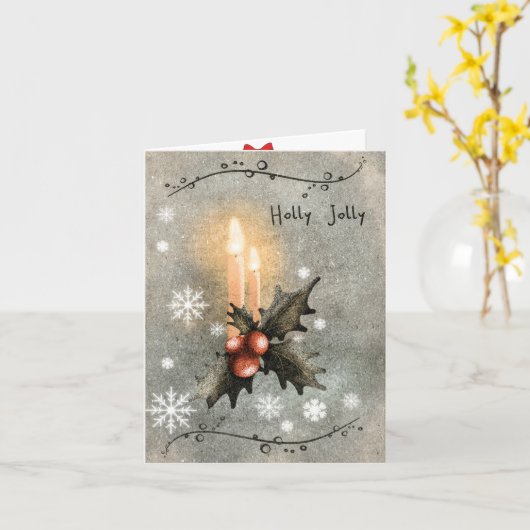 クリスマス カード (黄色い花)