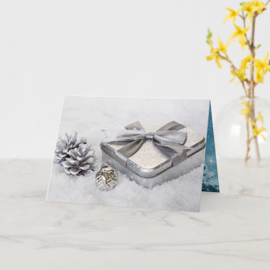 クリスマス カード (黄色い花)