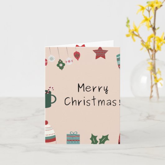 クリスマス カード (黄色い花)