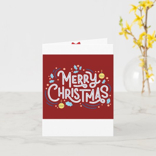 クリスマス カード (黄色い花)