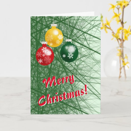 クリスマス カード (黄色い花)