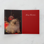 クリスマス カード ねこ 帽子 (内部)