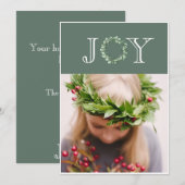 クリスマス カード フォト テンプレート (正面/裏面)