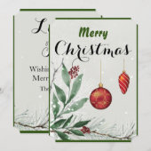 クリスマス カード 個人名入れ (正面/裏面)