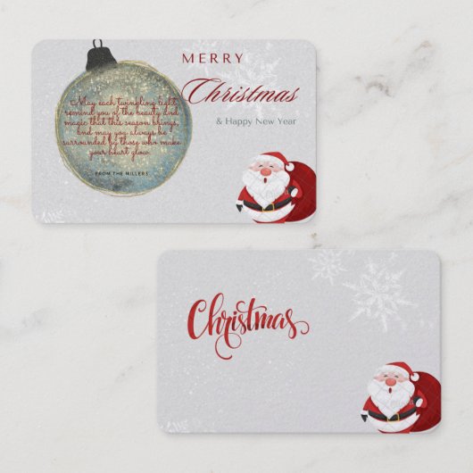 クリスマス・カード 名刺 (正面/裏面)