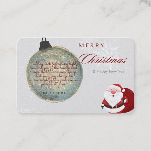 クリスマス・カード 名刺 (正面)