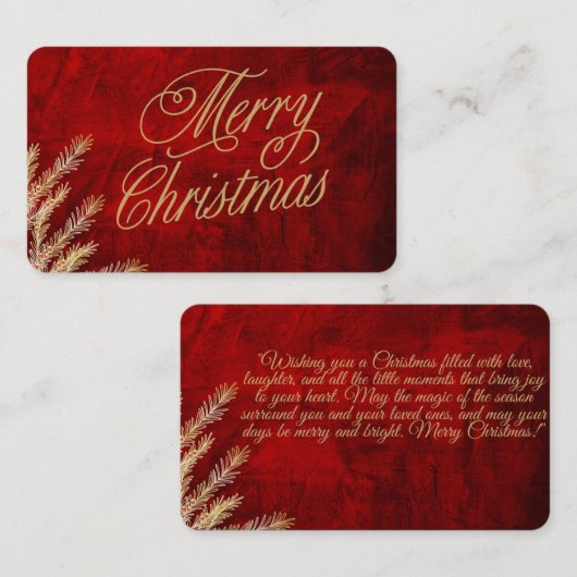 クリスマス・カード 名刺 (正面/裏面)