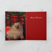 クリスマス カード 猫 帽子 (内部)