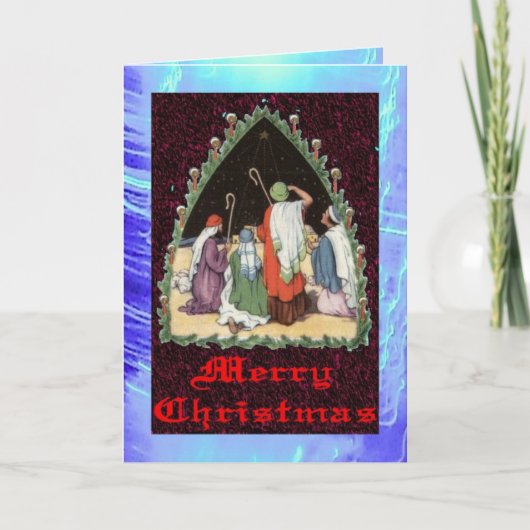クリスマス・カード – 3/9 – ヒツジ飼たち シーズンカード (正面)