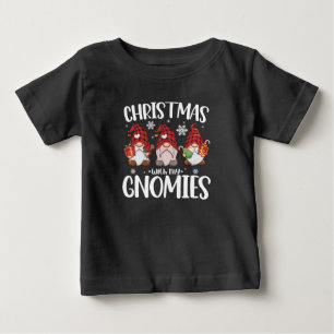 クリスマス+ガノミーズ+バッファロー+レッド+チェック+ノーム ベビーTシャツ
