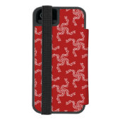 クリスマス ガーランド 赤 名前入り 名入れ INCIPIO iPhoneウォレットケース (フォリオ裏面)