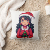 クリスマス・ガール クッション (ブランケット)