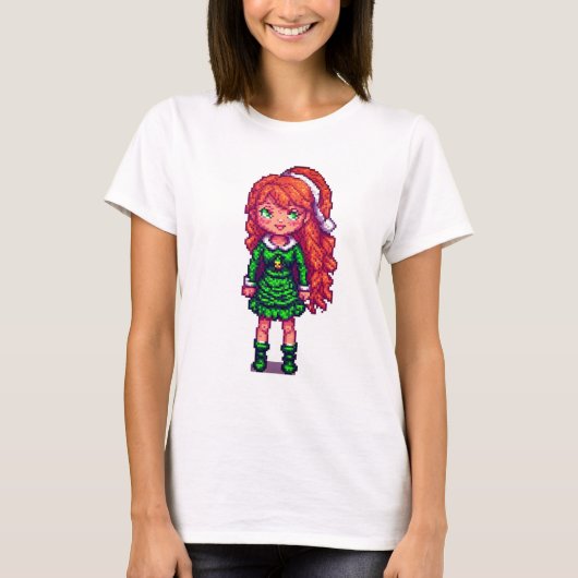 クリスマス ガールTシャツ Tシャツ (正面)