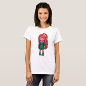 クリスマス ガールTシャツ Tシャツ (正面フル)