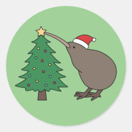 クリスマス・キウィ ラウンドシール