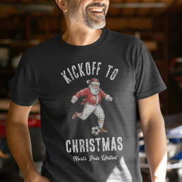 クリスマス キックオフ サッカー サンタクロース トライブレンドTシャツ