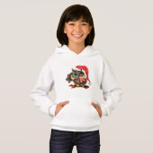 クリスマス・キッズフード付きスウェットシャツベビーフクロウwith Gift (正面フル)