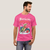 クリスマス・キッズ少年たちおもしろい恐竜Pyに轟音 Tシャツ (正面フル)