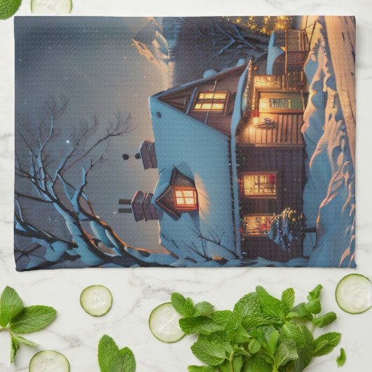 クリスマス キッチンタオル (折り畳み)