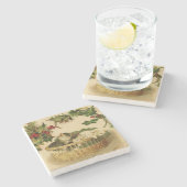 クリスマス·キッテンズとホリー·ストーン·コースター ストーンコースター (横)