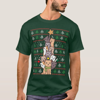 クリスマス・キャッツおもしろいクリスマス・キャット・ギフト Tシャツ