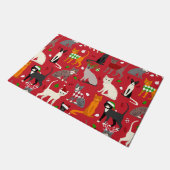 クリスマス・キャッツ ドアマット (アングル)