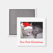 クリスマス・キャッツ マグネット (正面/裏面)
