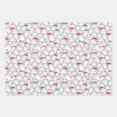 クリスマス・キャッツ ラッピングペーパーシート (正面)