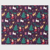 クリスマス・キャッツ ラッピングペーパー (フラット)