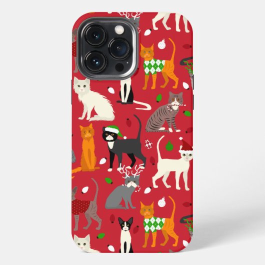 クリスマス・キャッツ iPhoneケース (裏面)