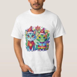 クリスマス・キャッツ Tシャツ