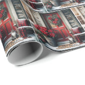 クリスマス・キャット・オン・ドormat ラッピングペーパー (ロールコーナー)