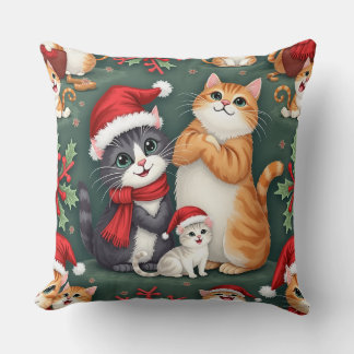 クリスマス・キャット・クッション クッション