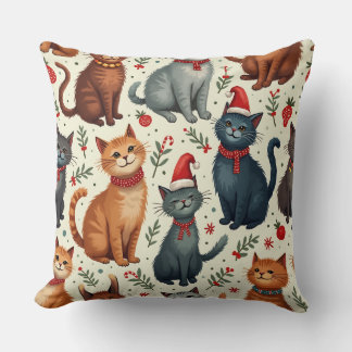 クリスマス・キャット・クッション クッション