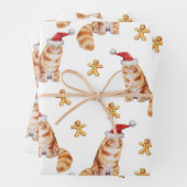 クリスマス・キャット&ジンジャー・パン、メンズ・ウィメンズ&キッズ ラッピングペーパーシート (インサイチュ)