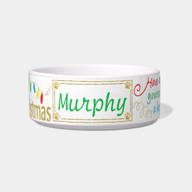 クリスマス·キャット·ドッグ·ペットボウル·フリー·リトル·クリスマス/メディア ボウル (正面)