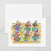 クリスマス・キャロラー 招待状 (正面/裏面)