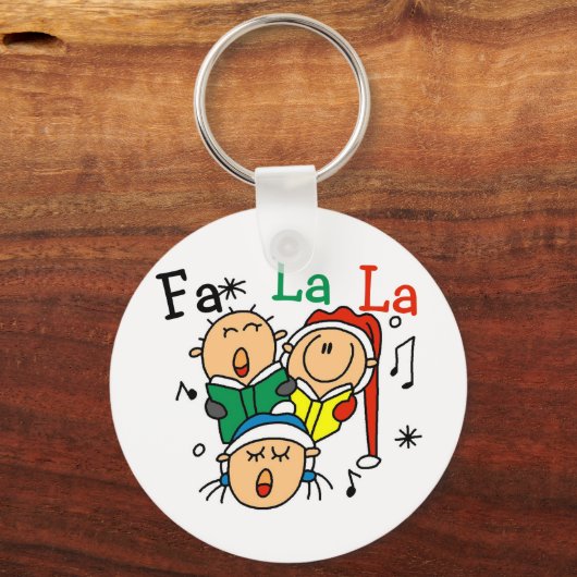 クリスマス・キャロルのTシャツとギフトを歌う キーホルダー (正面)